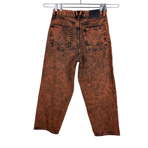 Vans Covina 5-Pocket Baggy Denim Pant High-Rise Straight Leg Scarlet Ibis Sz 30 - Picture 4 of 12